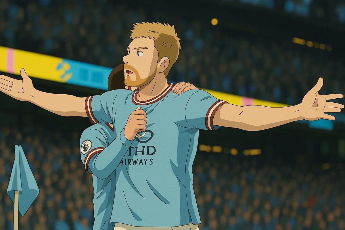 他真把足球踢成艺术了（他把足球踢出了艺术境界）